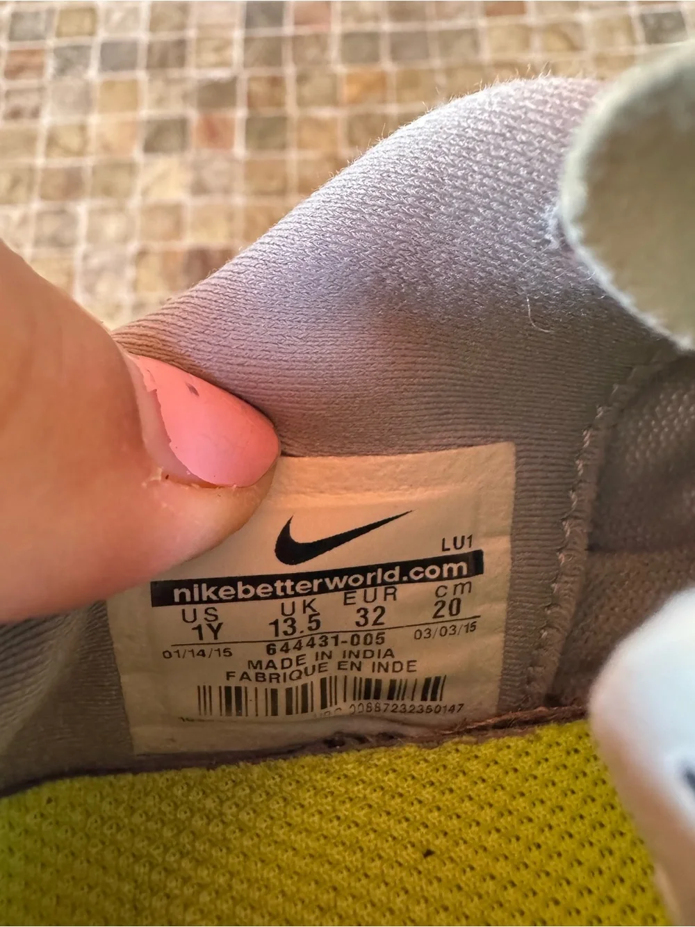 Nike Gray & White Mesh Training Sneakers